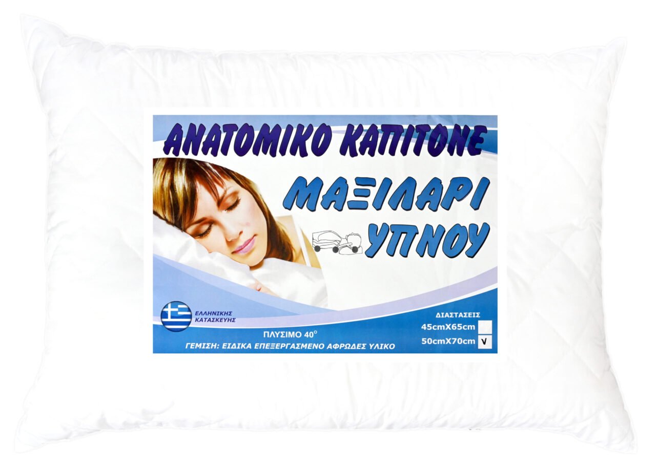 Μαξιλάρι ύπνου σκληρό καπιτονέ ανατομικό 50 Χ 70 850γρ 003111011
