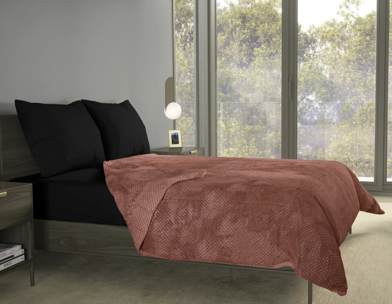 Κουβέρτα Βελουτέ Υπέρδιπλη Ζακάρ 220x240 001045011Χ14
