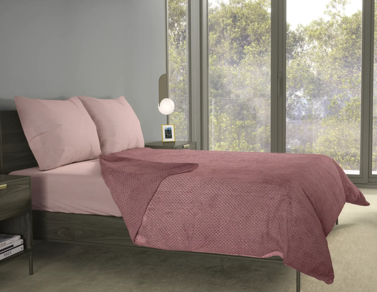 Κουβέρτα Βελουτέ Υπέρδιπλη Ζακάρ 220x240 001045011Χ16