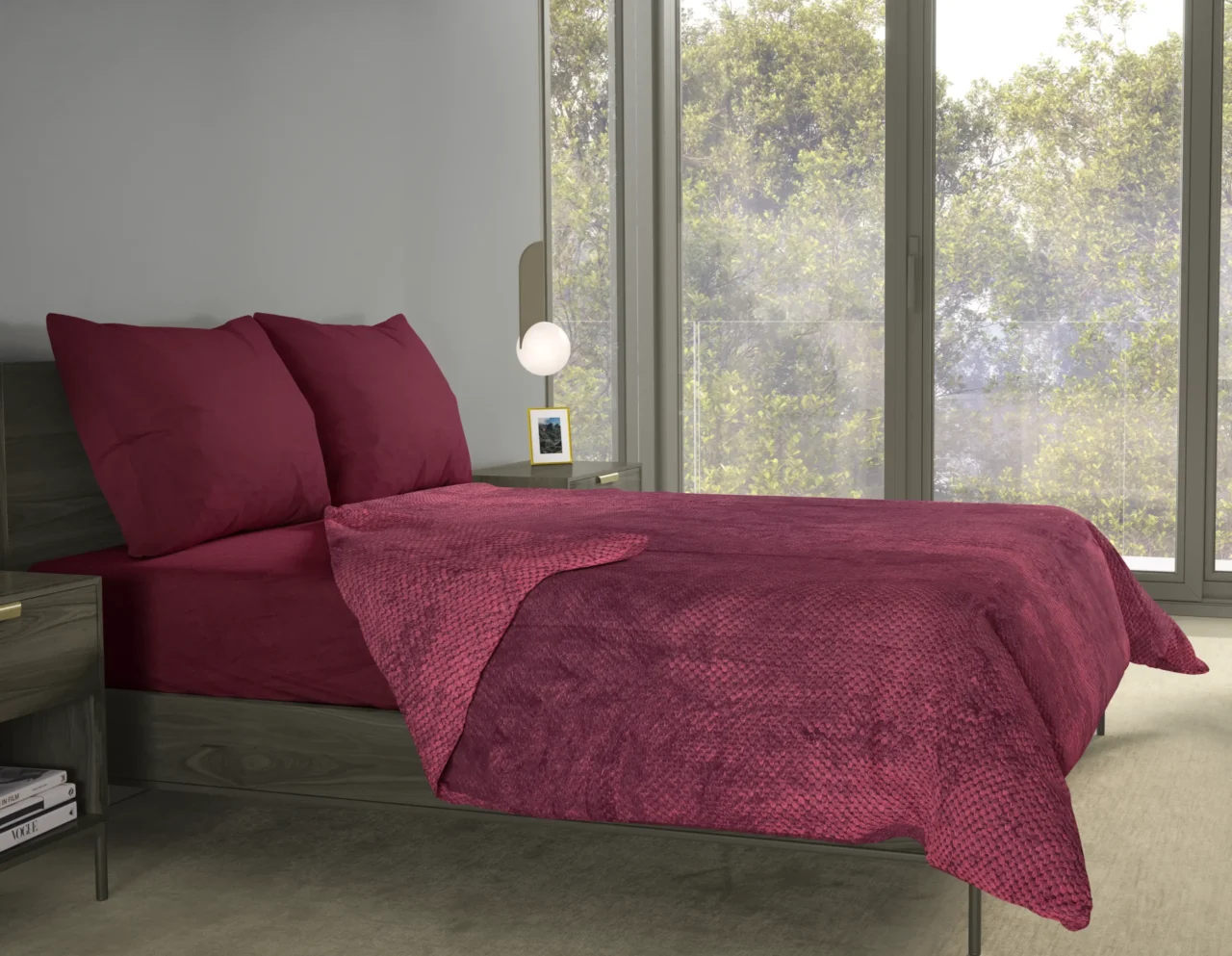 Κουβέρτα Βελουτέ Υπέρδιπλη Ζακάρ 220x240 001045011Χ18