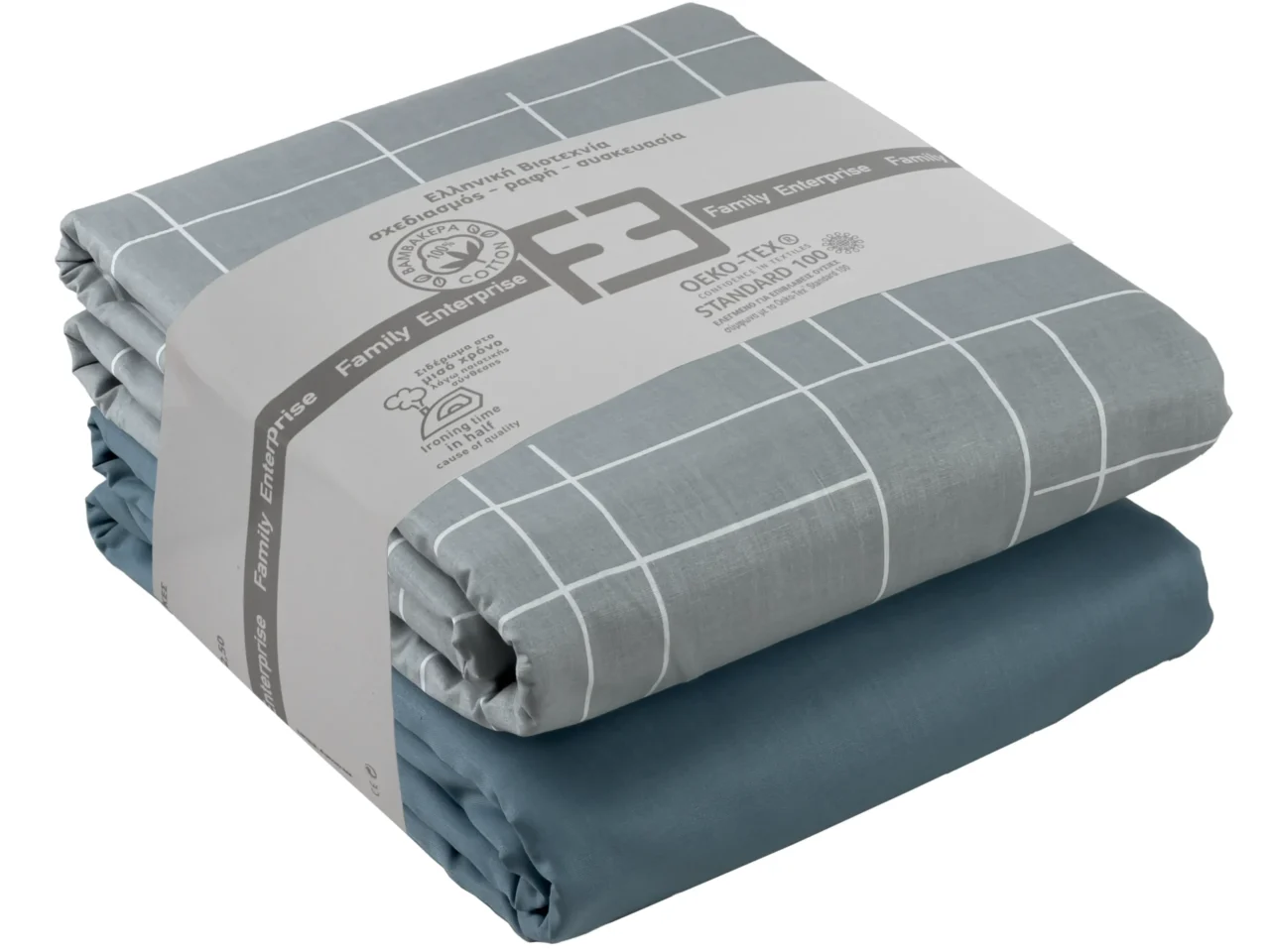 Σετ σεντόνια 4τμχ υπέρδιπλα 240x270-180x200+35 Βαμβακερά 100% εμπριμέ/μονόχρωμα 007443011Σ68Χ79