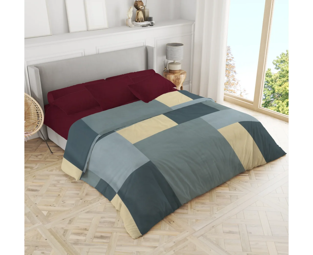 Σετ σεντόνια 3τμχ μονά Βαμβακερά 100% 170x270 / 110x200+35 εμπριμέ 007444011Σ72Χ84