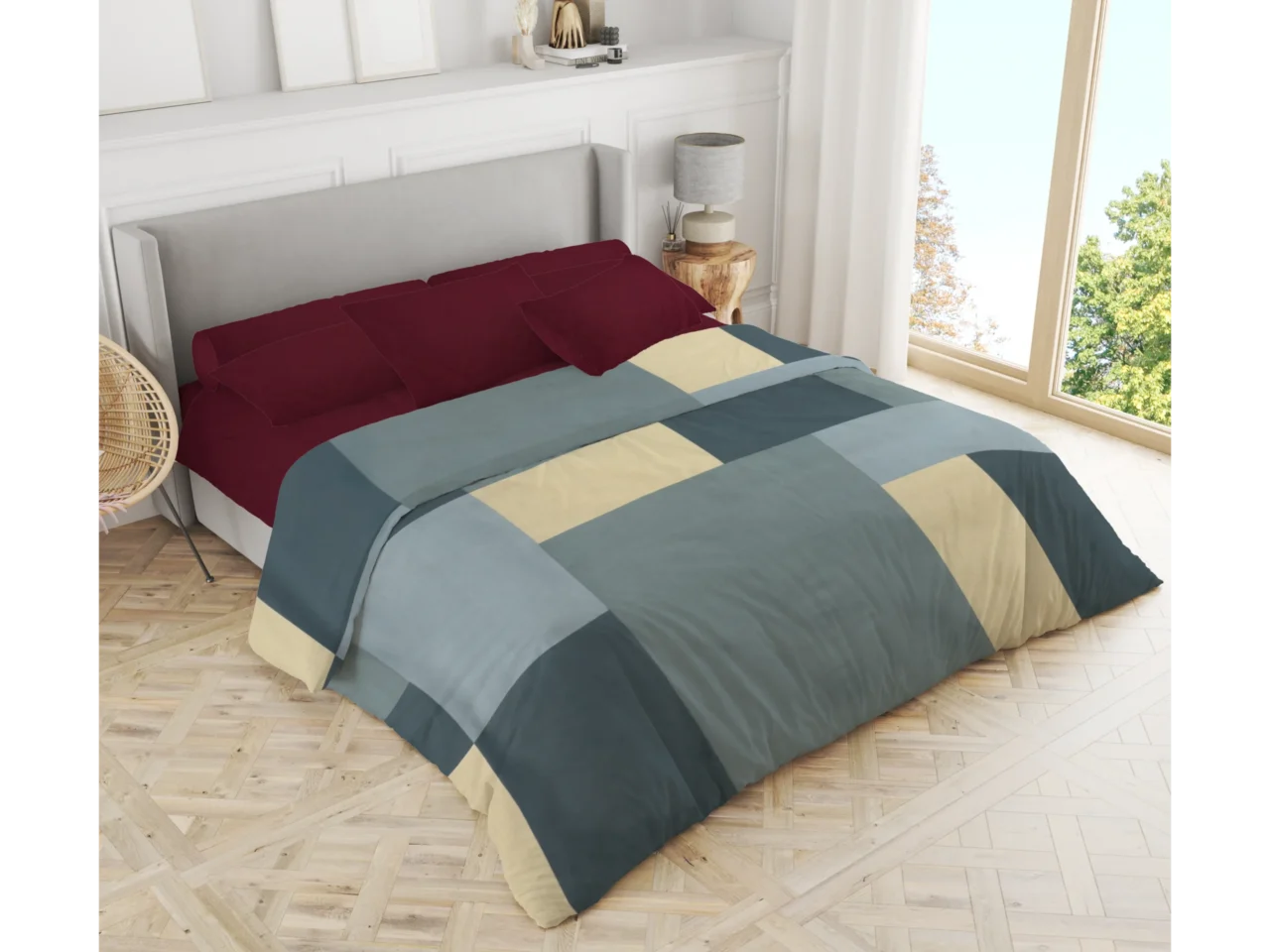 Σετ σεντόνια 3τμχ μονά Βαμβακερά 100% 170x270 / 110x200+35 εμπριμέ 007444011Σ72Χ84