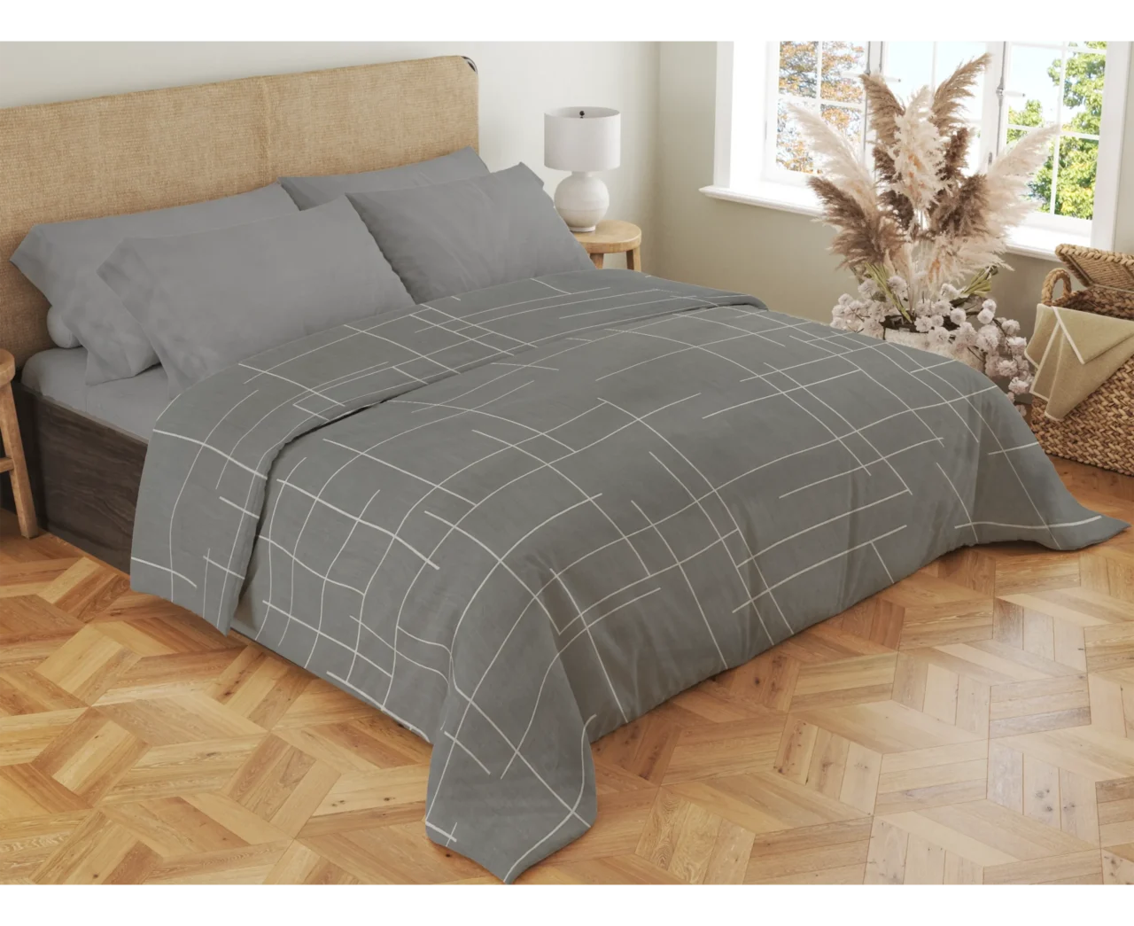 Σετ σεντόνια 4τμχ υπέρδιπλα 240x270-180x200+35 Βαμβακερά 100% εμπριμέ/μονόχρωμα 007443011Σ68Χ82