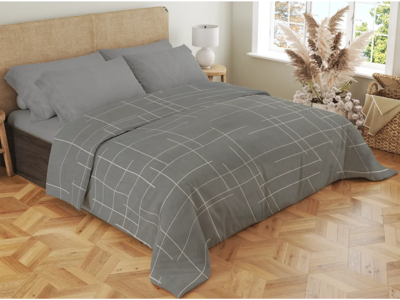 Σετ σεντόνια 4τμχ υπέρδιπλα 240x270-180x200+35 Βαμβακερά 100% εμπριμέ/μονόχρωμα 007443011Σ68Χ82