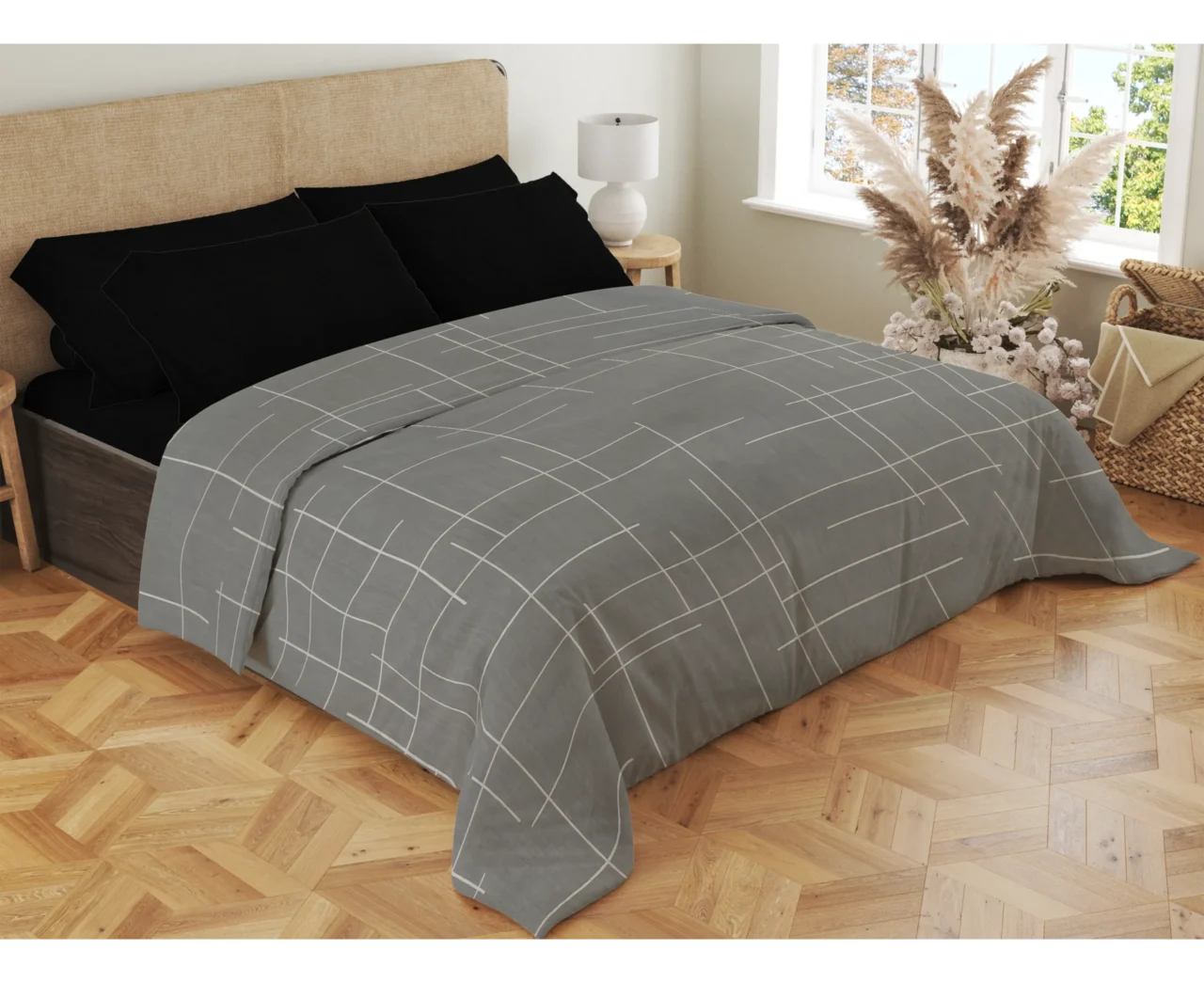 Σετ σεντόνια 4τμχ υπέρδιπλα 240x270-180x200+35 Βαμβακερά 100% εμπριμέ/μονόχρωμα 007443011Σ68Χ80