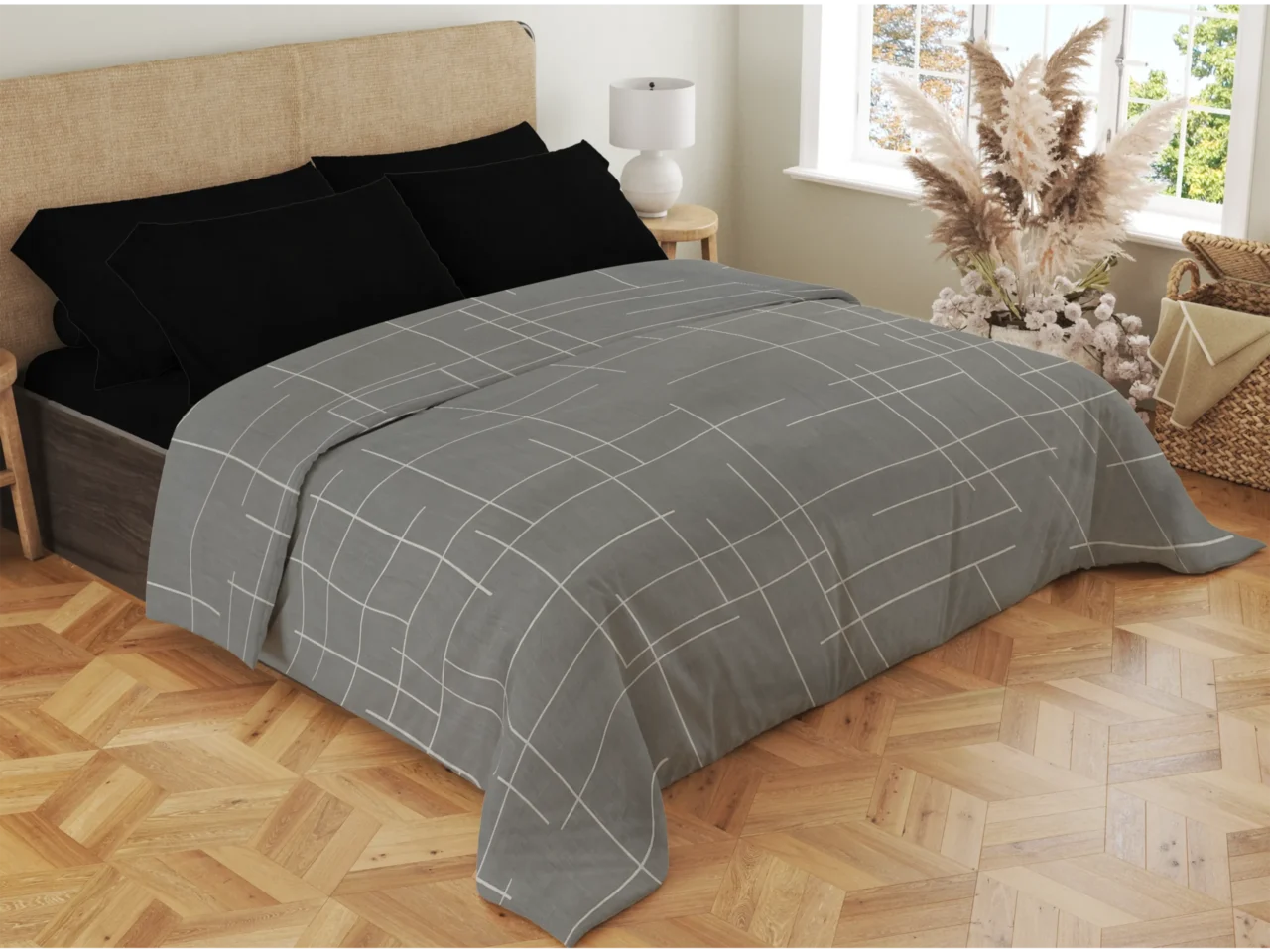 Σετ σεντόνια 4τμχ υπέρδιπλα 240x270-180x200+35 Βαμβακερά 100% εμπριμέ/μονόχρωμα 007443011Σ68Χ80