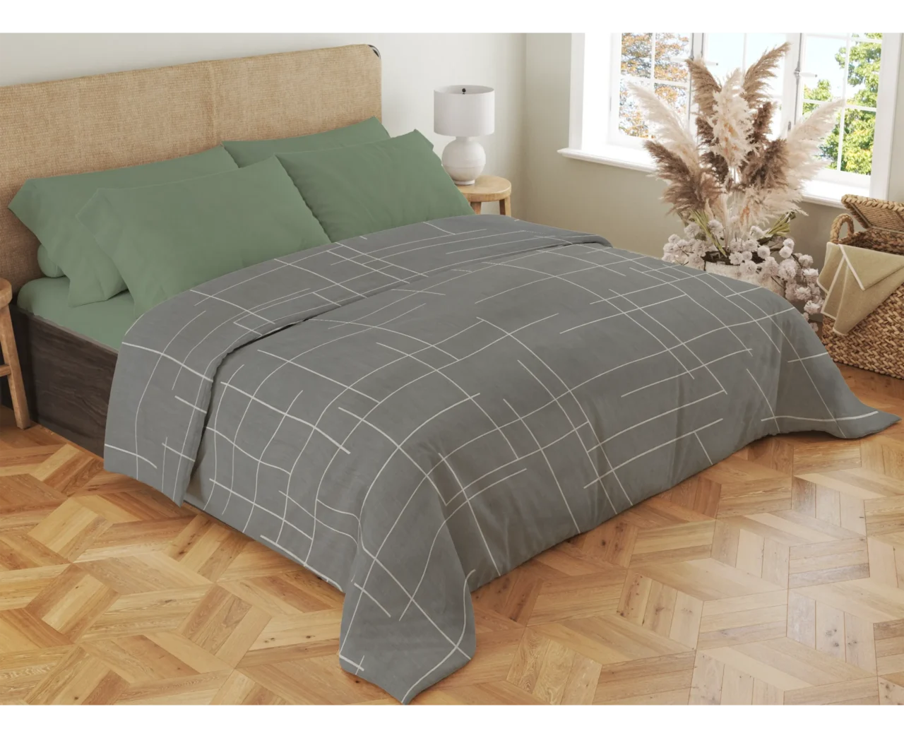 Σετ σεντόνια 4τμχ υπέρδιπλα 240x270-180x200+35 Βαμβακερά 100% εμπριμέ/μονόχρωμα 007443011Σ68Χ87