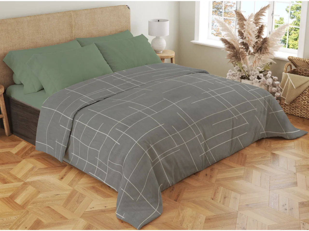Σετ σεντόνια 4τμχ υπέρδιπλα 240x270-180x200+35 Βαμβακερά 100% εμπριμέ/μονόχρωμα 007443011Σ68Χ87