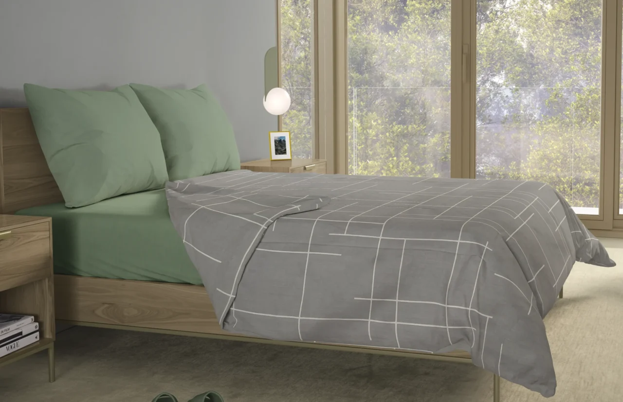 Σετ σεντόνια 4τμχ υπέρδιπλα 240x270-180x200+35 Βαμβακερά 100% εμπριμέ/μονόχρωμα 007443011Σ68Χ87 - Image 5