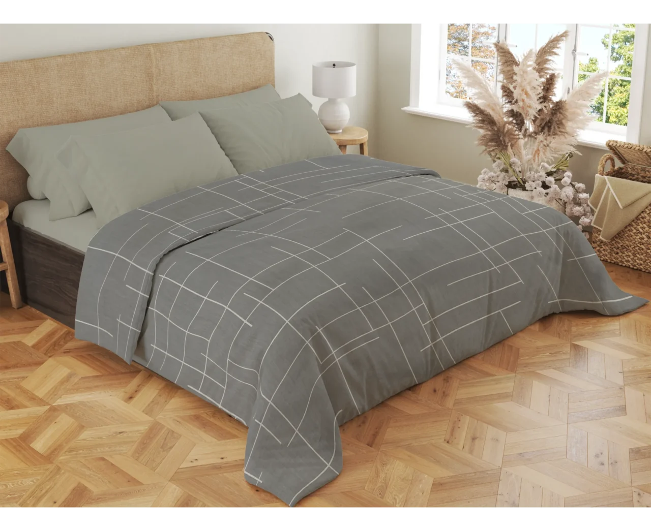 Σετ σεντόνια 4τμχ υπέρδιπλα 240x270-180x200+35 Βαμβακερά 100% εμπριμέ/μονόχρωμα 007443011Σ68Χ85