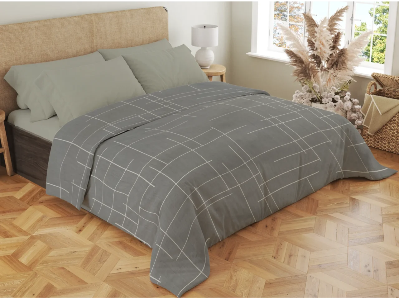 Σετ σεντόνια 4τμχ υπέρδιπλα 240x270-180x200+35 Βαμβακερά 100% εμπριμέ/μονόχρωμα 007443011Σ68Χ85