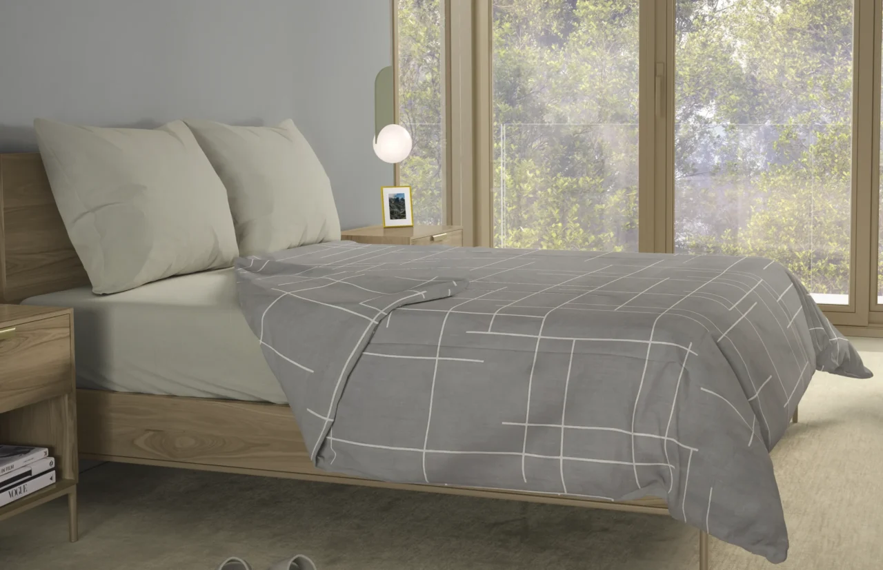 Σετ σεντόνια 4τμχ υπέρδιπλα 240x270-180x200+35 Βαμβακερά 100% εμπριμέ/μονόχρωμα 007443011Σ68Χ85 - Image 5