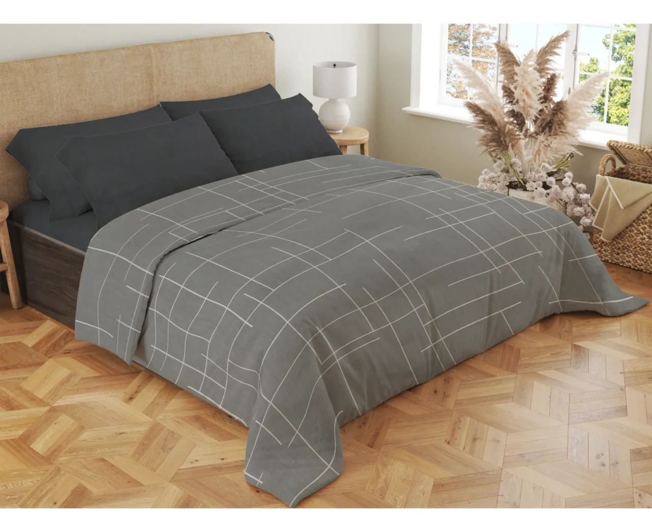 Σετ σεντόνια 4τμχ υπέρδιπλα 240x270-180x200+35 Βαμβακερά 100% εμπριμέ/μονόχρωμα 007443011Σ68Χ83
