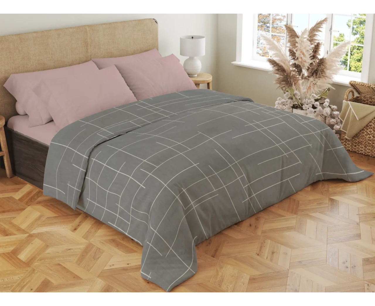 Σετ σεντόνια 4τμχ υπέρδιπλα 240x270-180x200+35 Βαμβακερά 100% εμπριμέ/μονόχρωμα 007443011Σ68Χ86