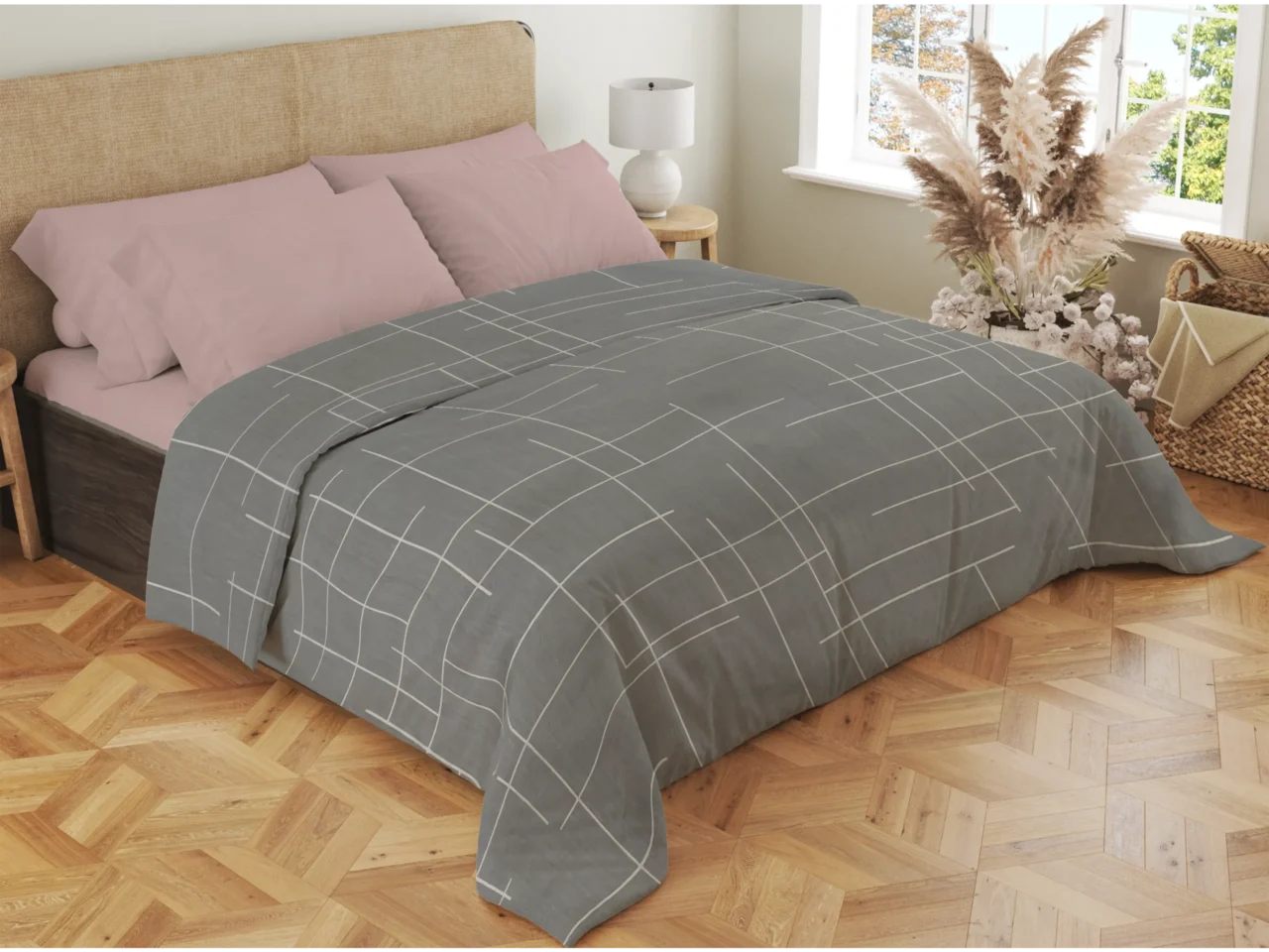 Σετ σεντόνια 4τμχ υπέρδιπλα 240x270-180x200+35 Βαμβακερά 100% εμπριμέ/μονόχρωμα 007443011Σ68Χ86