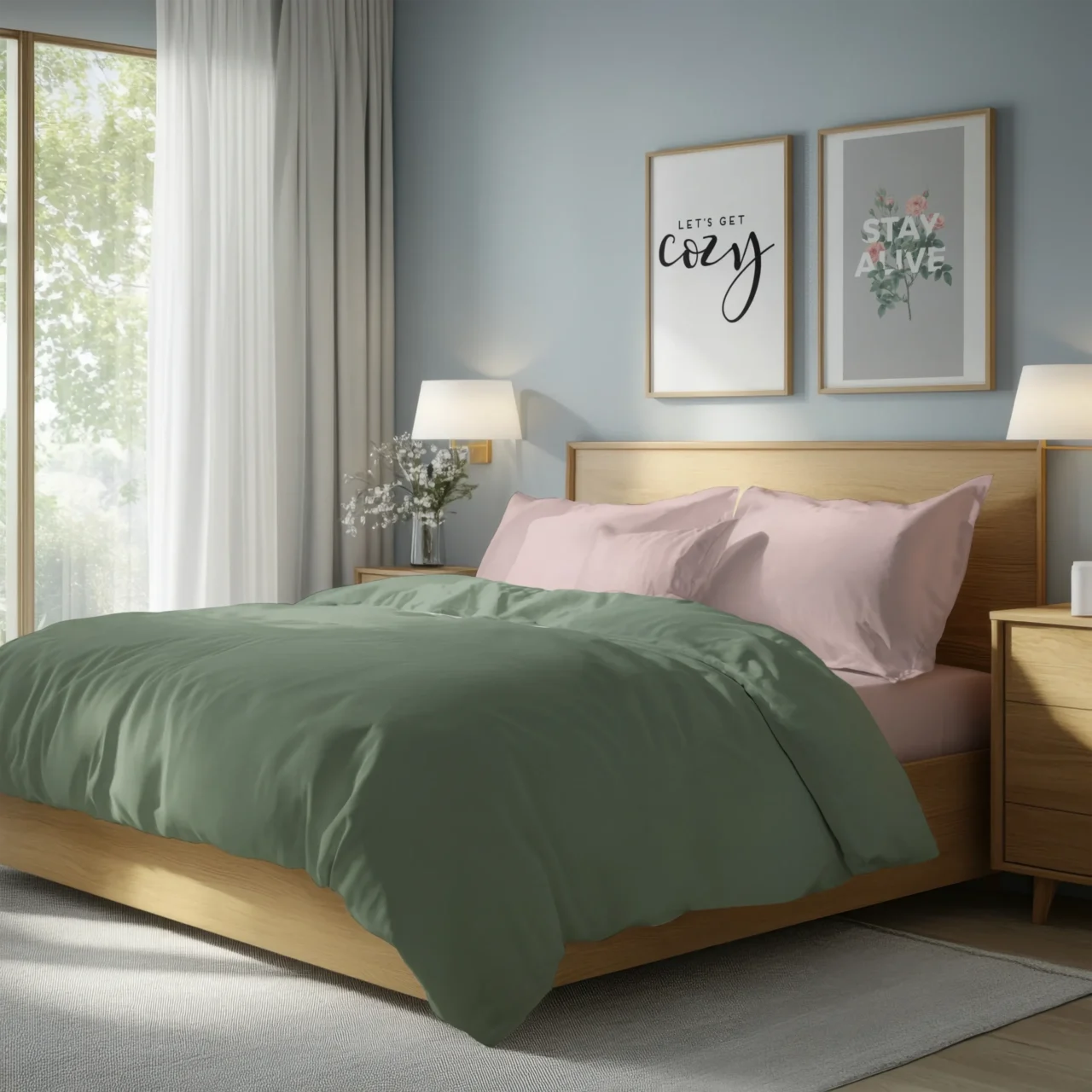 Σετ σεντόνια 4τμχ υπέρδιπλα 240x270-180x200+35 Βαμβακερά 100% μονόχρωμα 007446011Χ86-87