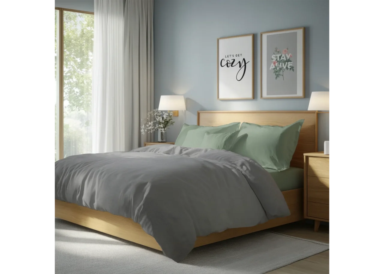 Σετ σεντόνια 4τμχ υπέρδιπλα 240x270-180x200+35 Βαμβακερά 100% μονόχρωμα 007446011Χ82-87 - Image 5